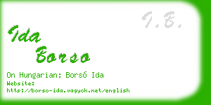 ida borso business card